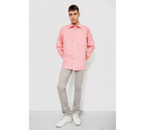 Рубашка мужская классическая, цвет розовый, 244R333