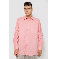Рубашка мужская классическая, цвет розовый, 244R333