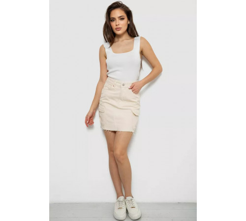 Спідниця жіноча джинсова, колір бежевий, 182R2764