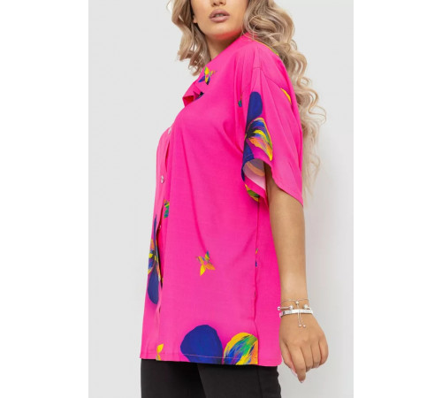 Рубашка женская батал, цвет розовый, 102R5220