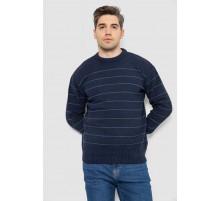 Свитер мужской в полоску, цвет темно-синий, 161R1057