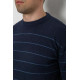 Свитер мужской в полоску, цвет темно-синий, 161R1057