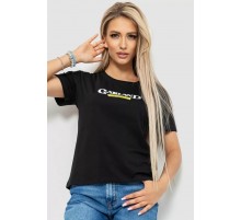 Женская футболка с принтом, цвет черный, 221R3008-1