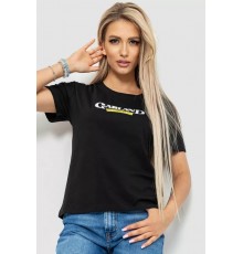 Женская футболка с принтом, цвет черный, 221R3008-1