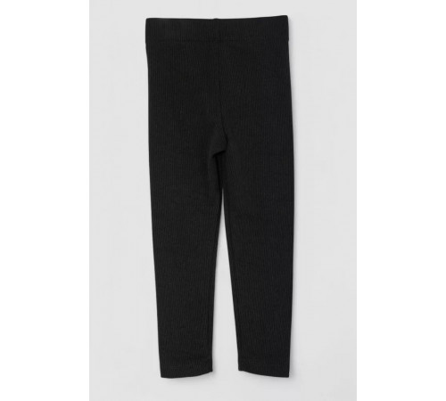 Лосини дитячі утеплені в рубчик, колір чорний, 102R1052