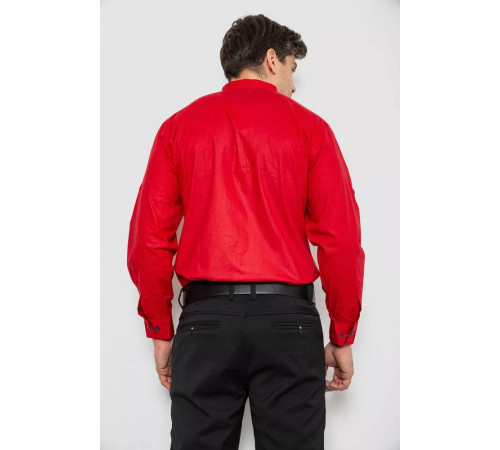 Рубашка мужская с длинным рукавом, цвет красный, 214R16111.