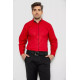 Рубашка мужская с длинным рукавом, цвет красный, 214R16111.