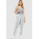 Брюки женские в полоску, цвет молочно-серый, 244R040