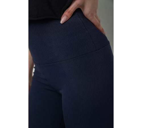 Лосины женские в рубчик, цвет темно-синий, 241R101