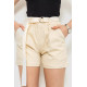 Шорти жіночі з ременем, колір світло-бежевий, 214R639
