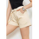 Шорти жіночі з ременем, колір світло-бежевий, 214R639