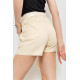 Шорти жіночі з ременем, колір світло-бежевий, 214R639