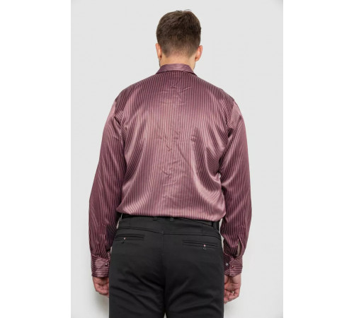Сорочка чоловіча з принтом, колір бордовий, 214R5829