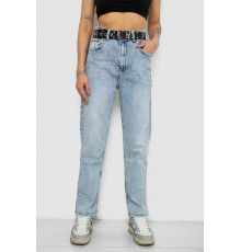 Джинсы женские MOM стрейч, цвет голубой, 244R00599