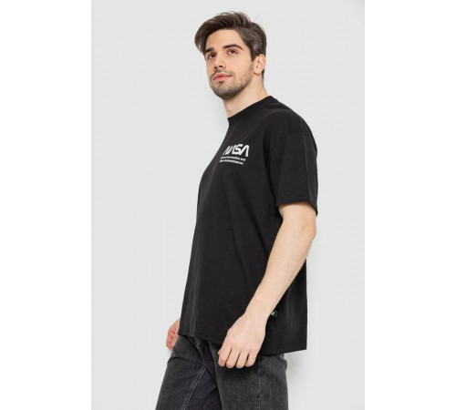 Футболка чоловіча з принтом, колір чорний, 244R2125