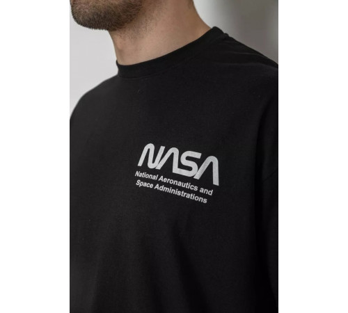 Футболка чоловіча з принтом, колір чорний, 244R2125