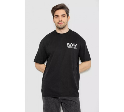 Футболка чоловіча з принтом, колір чорний, 244R2125