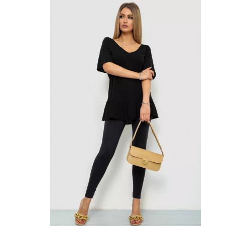 Футболка ошатна, колір чорний, 244R091