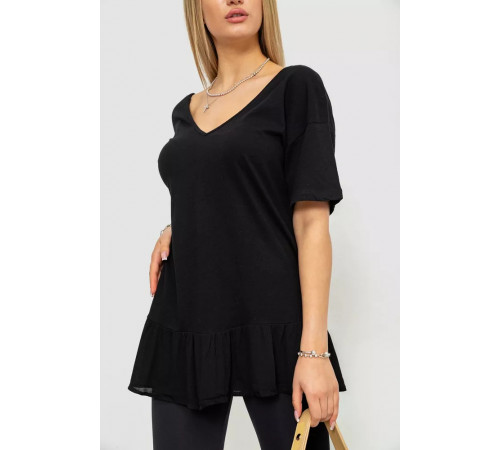 Футболка ошатна, колір чорний, 244R091