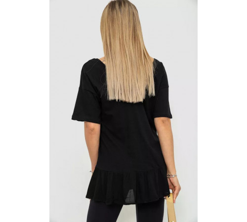 Футболка ошатна, колір чорний, 244R091