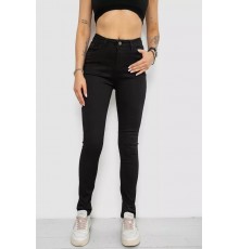 Джинси жіночі Skinny стрейч, колір чорний, 182R9676