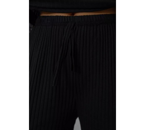 Костюм женский в рубчик повседневный, цвет черный, 238R57415. Костюм женский в рубчик повседневный, цвет черный, 238R57415.