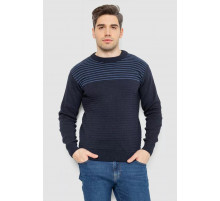 Светр чоловічий в смужку, колір темно-синій, 161R1029