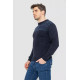 Светр чоловічий в смужку, колір темно-синій, 161R1029