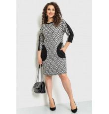Сукня класична, колір чорно-білий, 183R701