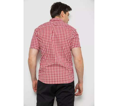 Сорочка чоловіча в клітку, колір червоний, 214R832