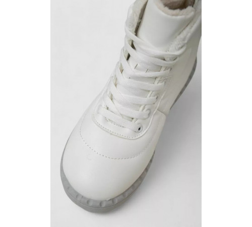 Кроссовки женские зимние на меху, цвет бело-серый, 248RFM12