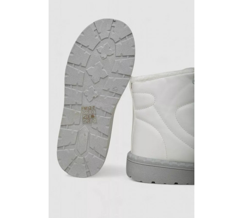 Кроссовки женские зимние на меху, цвет бело-серый, 248RFM12