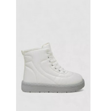 Кросівки жіночі зимові на хутрі, колір біло-сірий, 248RFM12