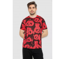 Мужская футболка с принтом, цвет красный, 244R6034