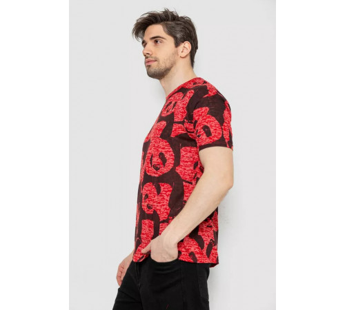 Футболка чоловіча з принтом, колір червоний, 244R6034
