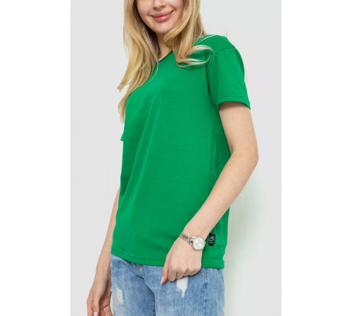Женская футболка однотонная, цвет зеленый, 102R5248