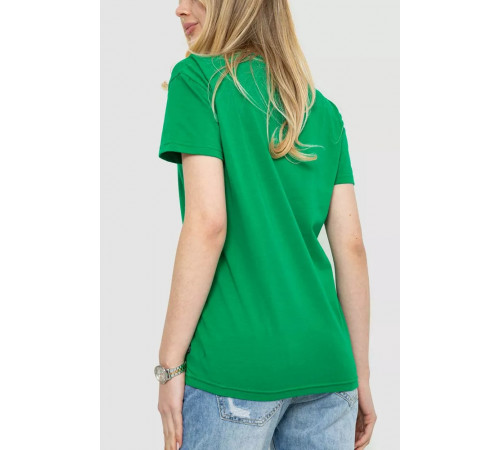 Женская футболка однотонная, цвет зеленый, 102R5248