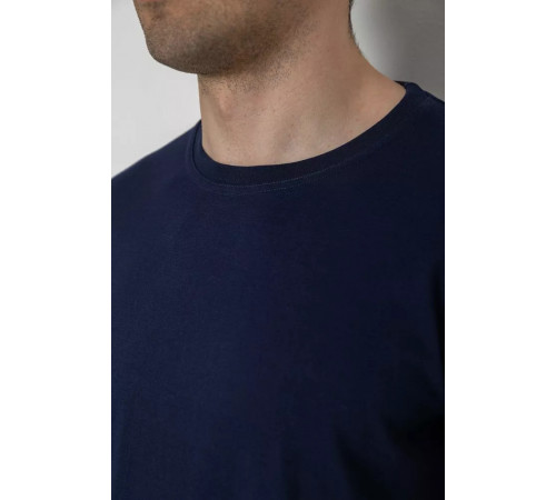 Футболка чоловіча базова білизняна, колір темно-синій, 244R121