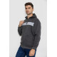 Кофта чоловіча на флісі з капюшоном, колір темно-сірий, 244R2559