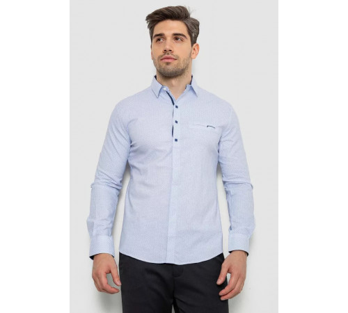 Рубашка мужская с принтом, цвет белый, 214R7169