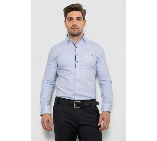 Рубашка мужская с принтом, цвет белый, 214R7169