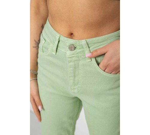 Джинси жіночі Mom's, колір м'ятний, 182R1139