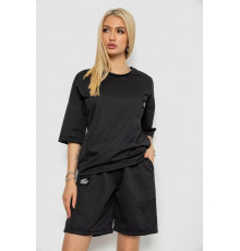 Костюм жіночий однотонний, колір чорний, 238R116-2