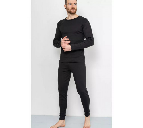 Термобілизна чоловіча на флісі, колір чорний, 247R003