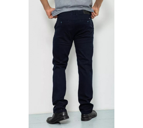 Штани чоловічі однотонні, колір темно-синій, 244RF801