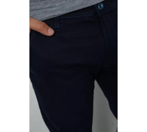 Штани чоловічі однотонні, колір темно-синій, 244RF801
