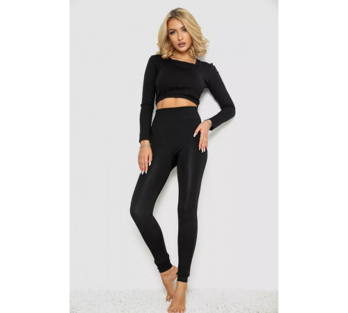 Лосіни на хутрі, колір чорний, 139RA972