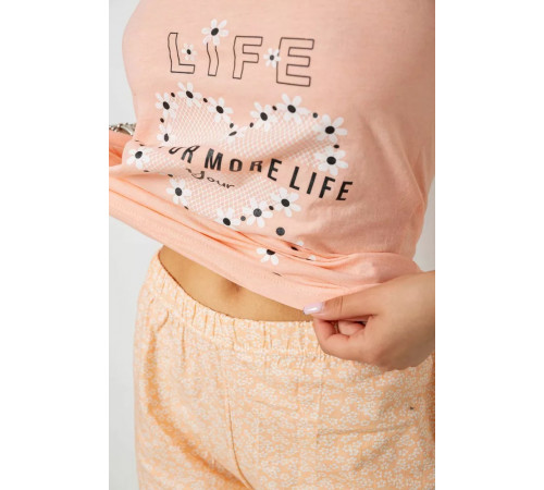 Піжама жіноча, колір персиковий, 243R50303