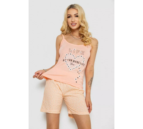 Піжама жіноча, колір персиковий, 243R50303