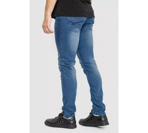 Джинси чоловічі однотонні, колір темно-синій, 247R6301-1
